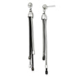 Sterling Silver Dangle Earrings with Black and Silver Snake Chain Tassels, Modern Minimalist Design
