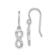 Sterling Silver Infinity Drop Earrings with Cubic Zirconia, Figure Eight Design