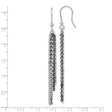 Sterling Silver Dangle Earrings with Cascading Chain Strands, Minimalist Linear Threader Drops for Women