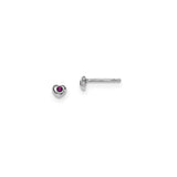 Sterling Silver Heart Stud Earrings with Pink Crystal, Minimalist Romantic Jewelry for Women and Girls
