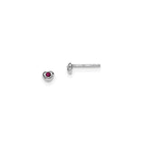 Sterling Silver Heart Stud Earrings with Pink Crystal, Dainty Romantic Design for Women