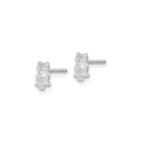 Sterling Silver Owl Stud Earrings, Nature-Inspired Animal Design, Symbol of Wisdom for Women and Teens