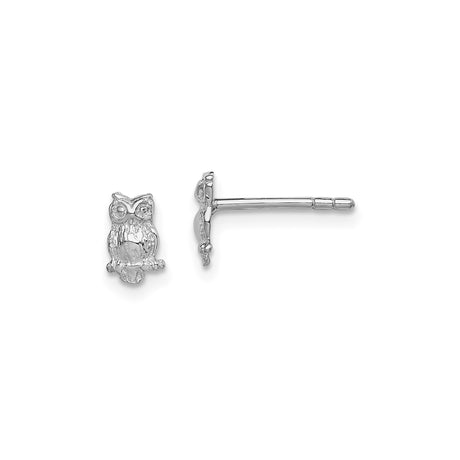 Sterling Silver Owl Stud Earrings, Nature-Inspired Animal Design, Symbol of Wisdom for Women and Teens