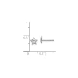 Sterling Silver Star Stud Earrings, Minimalist Five-Point Celestial Design for Women and Girls