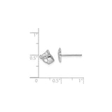 Sterling Silver Horse Head Stud Earrings with Textured Equestrian Design for Women