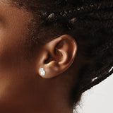 Sterling Silver Cat Stud Earrings with Playful Feline Design for Women