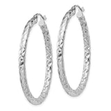 Sterling Silver Hoop Earrings with Braided and Woven Textured Design for Women