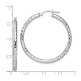 Sterling Silver Hoop Earrings with Braided and Woven Textured Design for Women