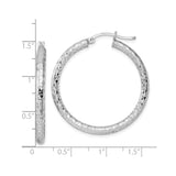 Sterling Silver Braided Hoop Earrings with Woven Textured Design for Women