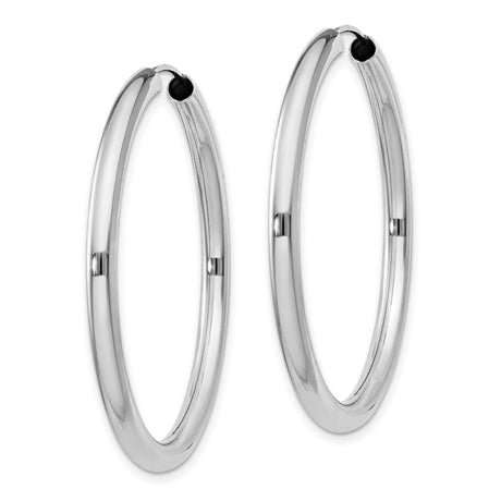 Sterling Silver Hoop Earrings, Polished Round Tube Hoops, Modern Minimalist Design for Women