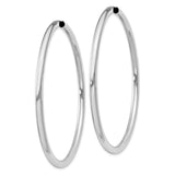 Sterling Silver Hoop Earrings, Classic Polished Round Design, Lightweight Minimalist Style