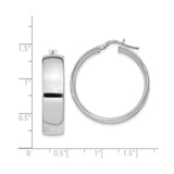 Sterling Silver Hoop Earrings, High-Polish Wide Round Design, Smooth and Shiny Nickel-Free Finish