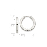Sterling Silver Hoop Earrings, Classic Polished Hinged Hoops, Minimalist Lightweight Design for Women