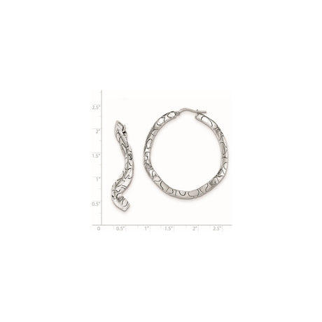 Sterling Silver Snake Hoop Earrings with Serpent Motif and Scale Pattern for Women
