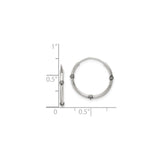 Sterling Silver Hoop Earrings, Triple Band Design, High Polish Finish, Modern Minimalist Style