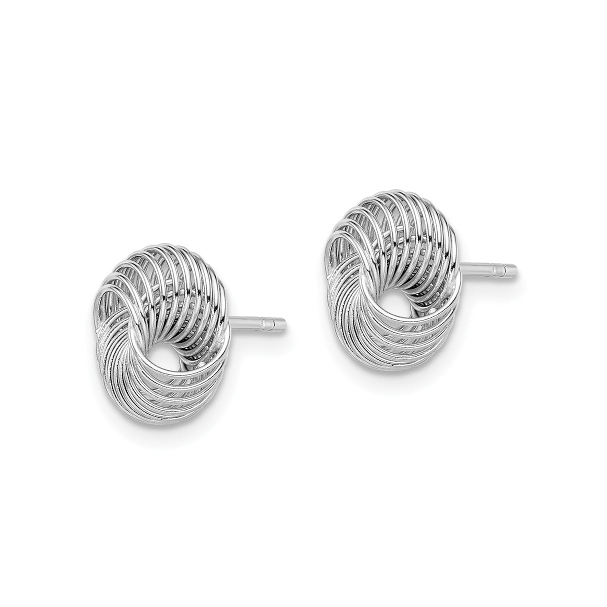Sterling Silver Love Knot Stud Earrings, Interwoven Knot Symbolizing Unity and Eternal Love