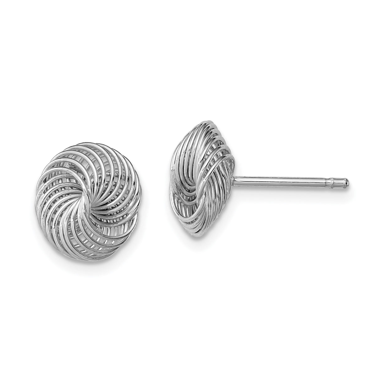 Sterling Silver Love Knot Stud Earrings, Interwoven Knot Symbolizing Unity and Eternal Love