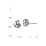 Sterling Silver Love Knot Stud Earrings with Interwoven Knot Design for Women