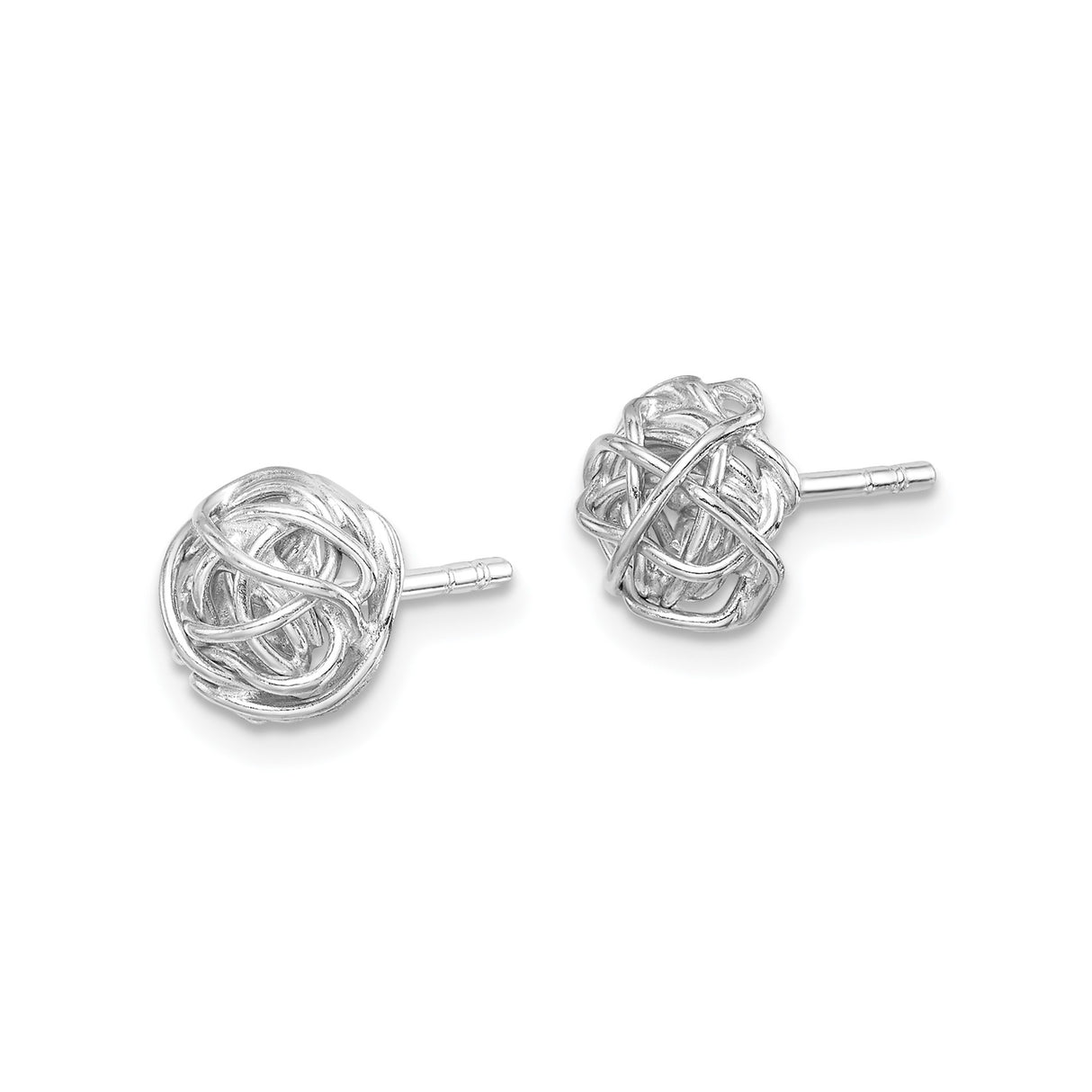 Sterling Silver Knot Stud Earrings, Open Wire Love Knot Design, Minimalist Unity Jewelry for Women