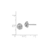 Sterling Silver Knot Stud Earrings, Open Wire Love Knot Design, Minimalist Unity Jewelry for Women