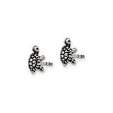 Sterling Silver Turtle Stud Earrings Sea Turtle Motif