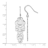 Sterling Silver Dangle Earrings with Interlocking Heart Design for Women
