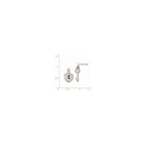 Sterling Silver Mismatched Stud Earrings with Cubic Zirconia, Heart Lock and Key Design