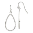 Sterling Silver Dangle Earrings with Open Teardrop Design, Lightweight Minimalist Style