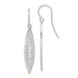 Sterling Silver Dangle Earrings with Marquise Shape and Filigree Scrollwork Design for Women