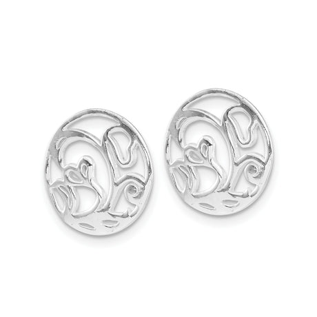 Sterling Silver Pendant with Cutout Mother and Design, Minimalist Sentimental Jewelry
