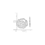 Sterling Silver Rose Flower Pendant with Openwork Floral Design for Women