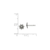 Sterling Silver Daisy Stud Earrings, Polished Minimalist Floral Design