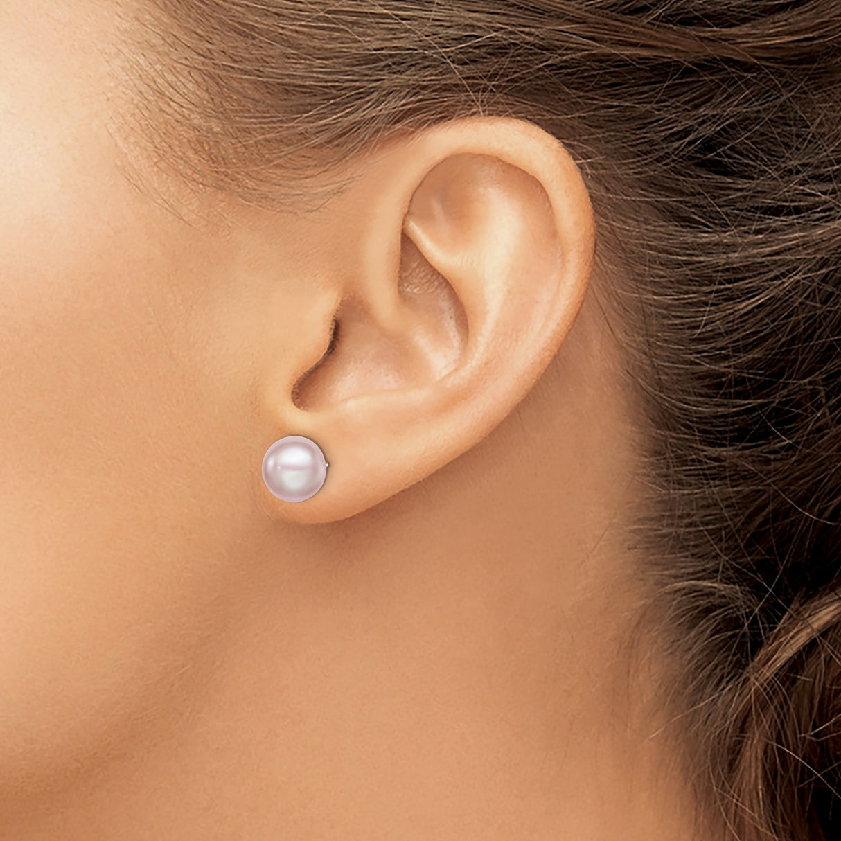 Sterling Silver Stud Earrings with Pink Freshwater Cultured Pearls, Classic Feminine Style