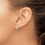 Sterling Silver Dolphin Stud Earrings, Ocean Animal Theme Jewelry for Women and Girls