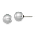 Sterling Silver Pearl Stud Earrings, Classic Minimalist Design for Women