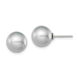 Sterling Silver Pearl Stud Earrings, Classic Minimalist Design for Women