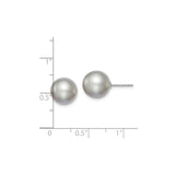 Sterling Silver Pearl Stud Earrings with Round White Simulated Pearls, Classic Minimalist Design