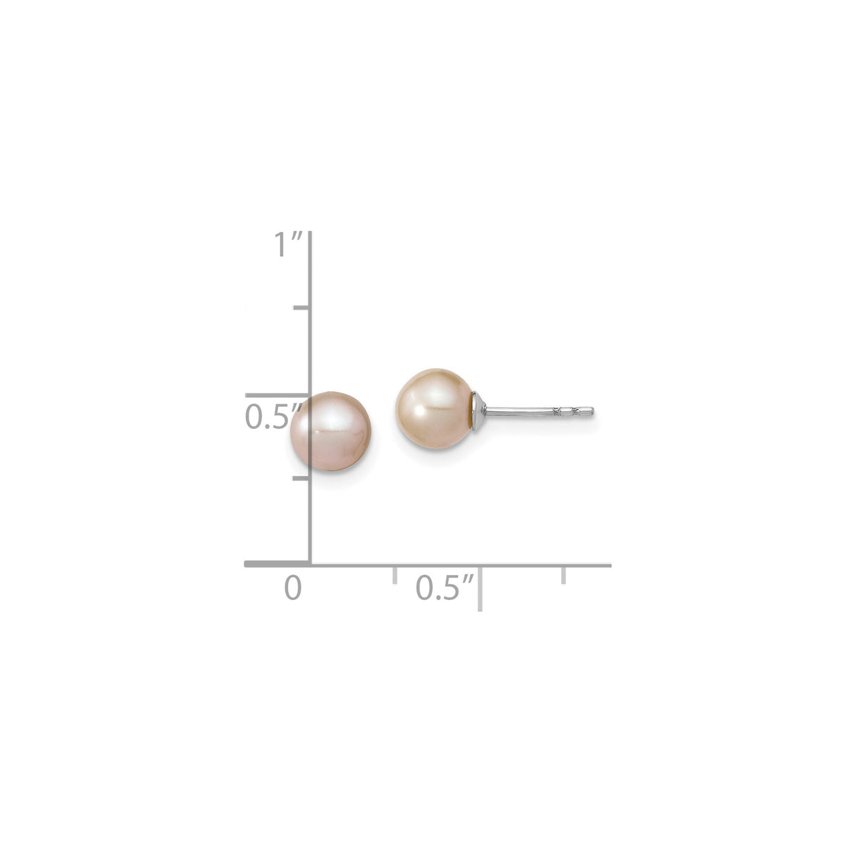 Sterling Silver Pearl Stud Earrings, White Freshwater Pearl, Minimalist Bridal Style for Women