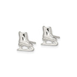 Sterling Silver Ice Skate Boot Stud Earrings, Winter Sports Theme Jewelry