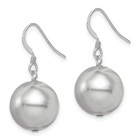 Sterling Silver Dangle Earrings with Large Polished Ball Drops, Minimalist Lightweight Design