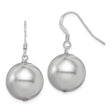 Sterling Silver Dangle Earrings with Large Polished Ball Drops, Minimalist Lightweight Design