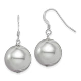 Sterling Silver Dangle Earrings with Large Polished Ball Drops, Minimalist Lightweight Design