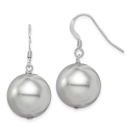 Sterling Silver Dangle Earrings with Large Polished Ball Drops, Minimalist Lightweight Design