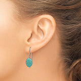 Sterling Silver Dangle Earrings with Magnesite, Boho Southwestern Style for Women