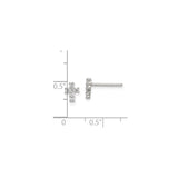 Sterling Silver Cross Pendant with Cubic Zirconia, Minimalist Religious Design for Men and Women