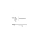 Sterling Silver Cross Pendant with Mirror Finish, Latin Design, Minimalist Style for Men and Women