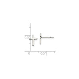 Sterling Silver Cross Earrings, Polished Latin Design, Minimalist Spiritual Jewelry for Men and Women