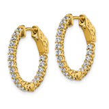 Sterling Silver Cuban Link Hoop Earrings with Cubic Zirconia and Scroll Clasp Detail