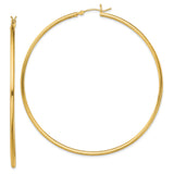 Sterling Silver Large Hoop Earrings, Polished Gold Tone Finish, Minimalist Lightweight Design