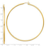 Sterling Silver Large Hoop Earrings, Gold Tone, Polished Minimalist Style for Women